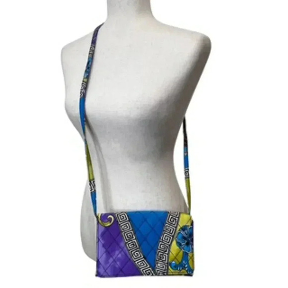 Dianne Gilman Geometric Triangle Crossbody Hand Bag Purse Colorful - Picture 3 of 12